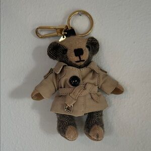 Burberry Tan and Black Teddy Bear Key Holder